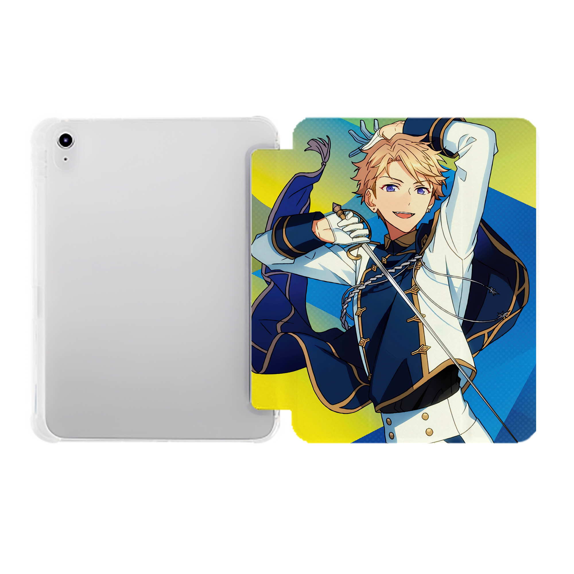 （画像用） あんさんぶるスターズ! Ensemble Stars IPad ケース ペン収納付き 三つ折りスタンド PUレザー×シリコン 対応機種9.5/10.5/10.9インチ